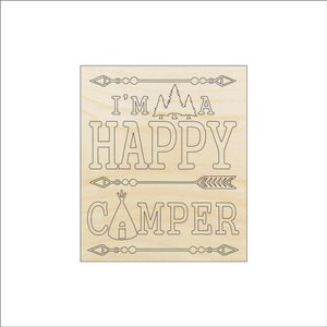 Sign Camping - Laser Cut Out Unfinished Wood Craft Shape TRP51 Sign Camping - Laser Cut Out Unfinished Wood Craft Shape TRP51