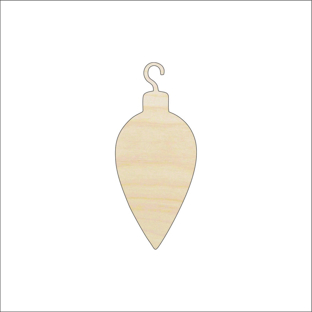 Bauble - Laser Cut Out Unfinished Wood Craft Shape XMS123 Bauble - Laser Cut Out Unfinished Wood Craft Shape XMS123
