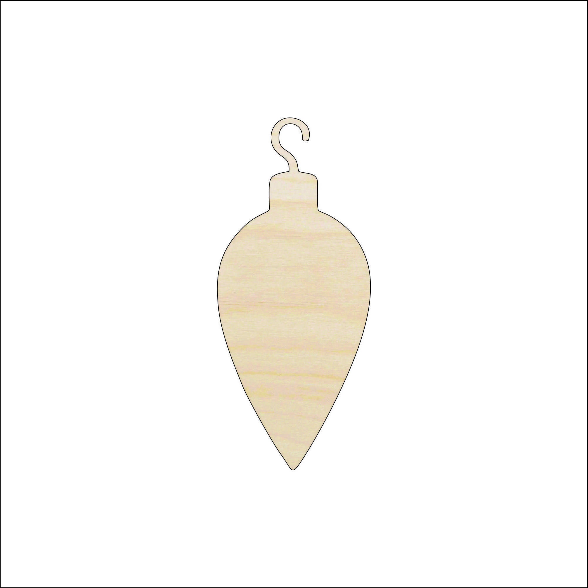 Bauble - Laser Cut Out Unfinished Wood Craft Shape XMS123 Bauble - Laser Cut Out Unfinished Wood Craft Shape XMS123