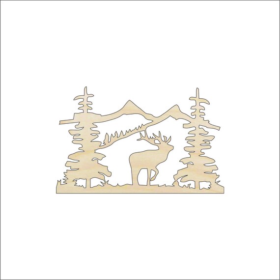 Tree - Laser Cut Out Unfinished Wood Craft Shape TRE26 Tree - Laser Cut Out Unfinished Wood Craft Shape TRE26