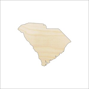 State South Carolina - Laser Cut Out Unfinished Wood Craft Shape STAT88 State South Carolina - Laser Cut Out Unfinished Wood Craft Shape STAT88