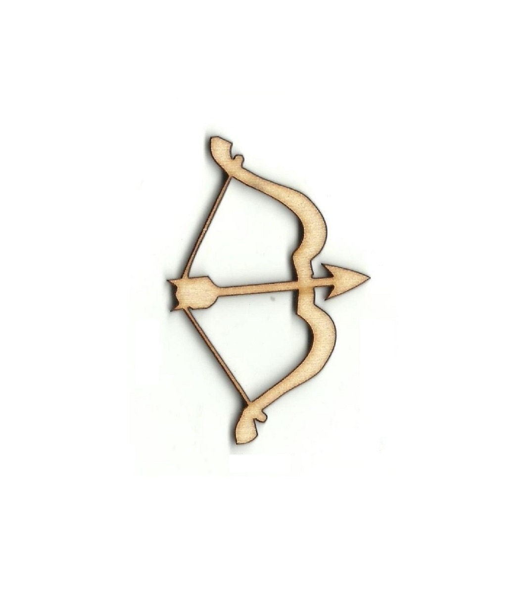 Bow & Arrow Laser Cut Out Unfinished Wood Shape Craft Supply Etsy