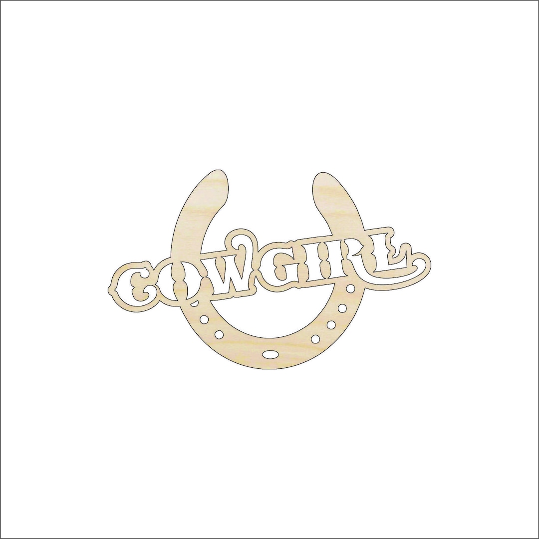 Sign Cowgirl - Laser Cut Out Unfinished Wood Craft Shape PPL149 Sign Cowgirl - Laser Cut Out Unfinished Wood Craft Shape PPL149