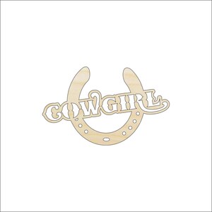 Sign Cowgirl - Laser Cut Out Unfinished Wood Craft Shape PPL149 Sign Cowgirl - Laser Cut Out Unfinished Wood Craft Shape PPL149