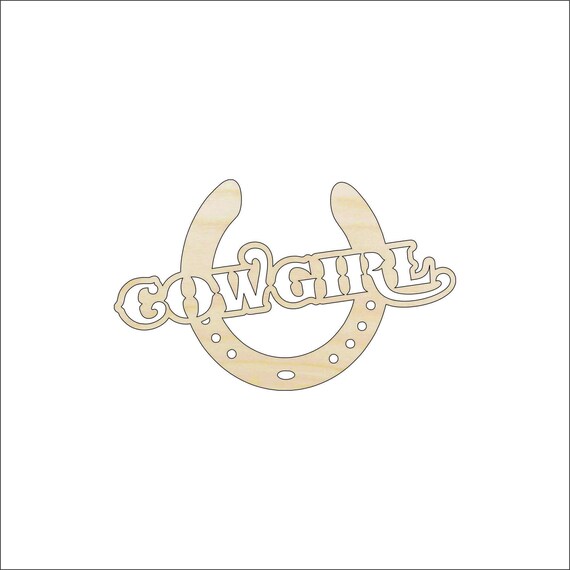 Sign Cowgirl - Laser Cut Out Unfinished Wood Craft Shape PPL149 Sign Cowgirl - Laser Cut Out Unfinished Wood Craft Shape PPL149