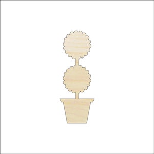 Flower Topiary - Laser Cut Out Unfinished Wood Craft Shape FLR5 Flower Topiary - Laser Cut Out Unfinished Wood Craft Shape FLR5