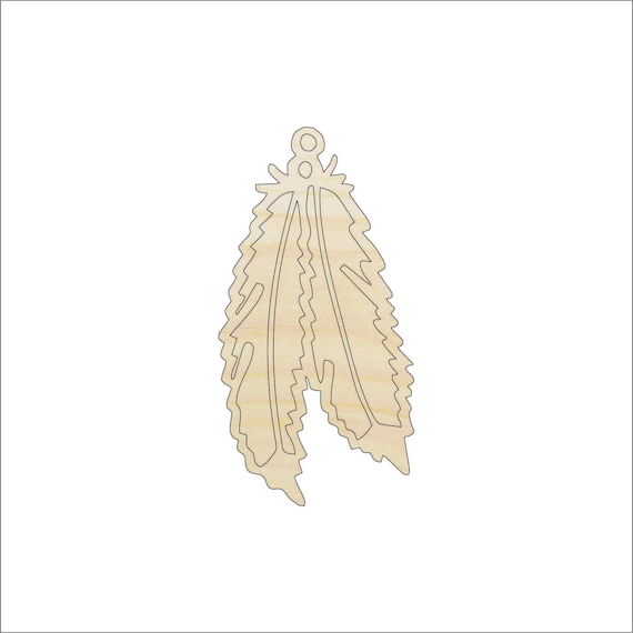 Bird Feather - Laser Cut Out Unfinished Wood Craft Shape XTR11 Bird Feather - Laser Cut Out Unfinished Wood Craft Shape XTR11