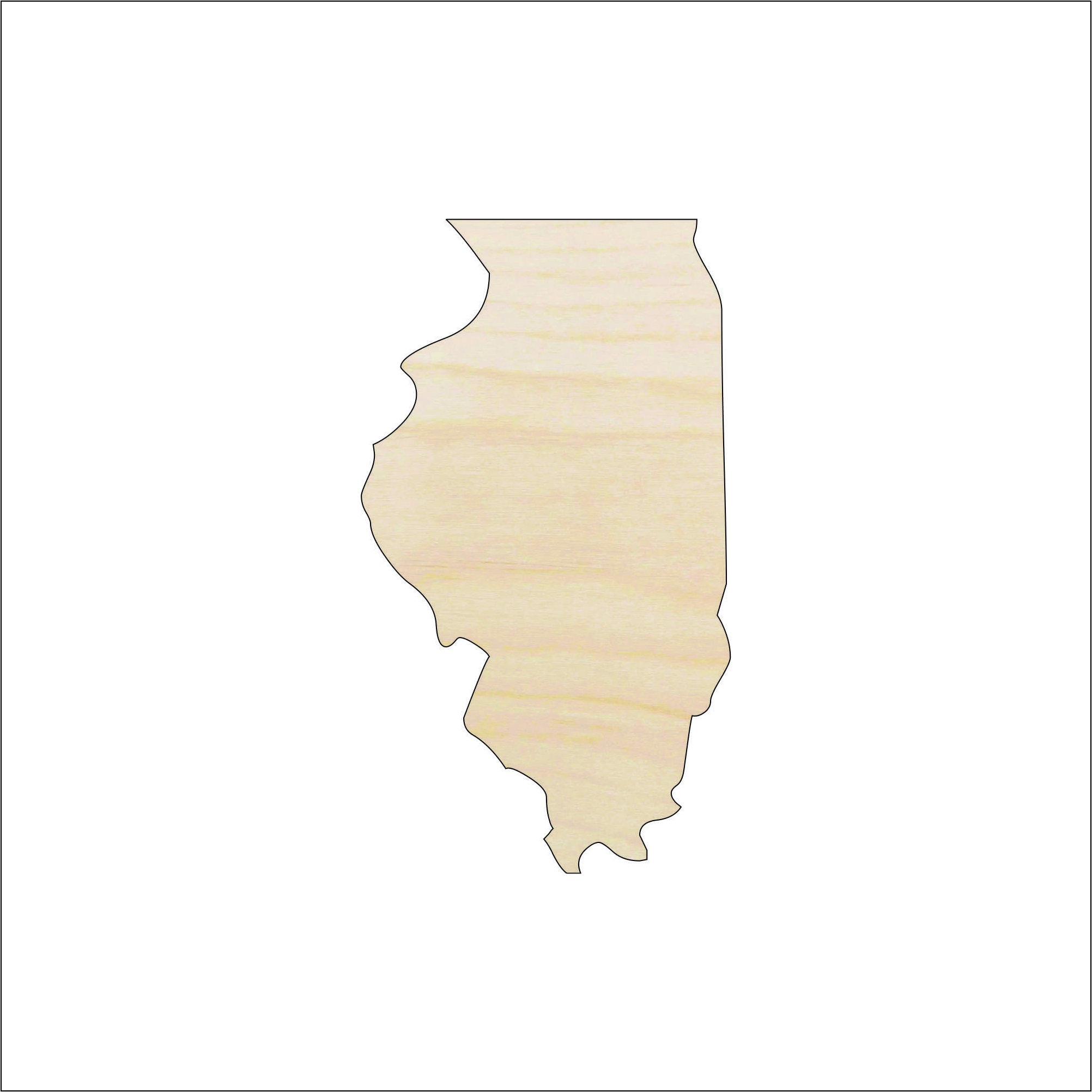 State Illinois US State - Laser Cut Out Unfinished Wood Craft Shape STAT61 State Illinois US State - Laser Cut Out Unfinished Wood Craft Shape STAT61