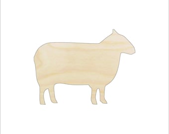 Sheep - Laser Cut Out Unfinished Wood Craft Shape SHP6 Sheep - Laser Cut Out Unfinished Wood Craft Shape SHP6
