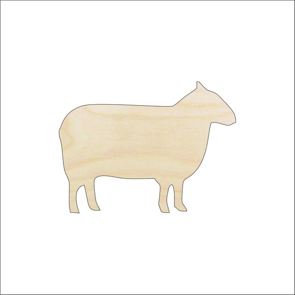 Sheep - Laser Cut Out Unfinished Wood Shape Craft Supply SHP6