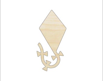 Toy Kite - Laser Cut Out Unfinished Wood Craft Shape TOY50 Toy Kite - Laser Cut Out Unfinished Wood Craft Shape TOY50