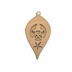 3D Ornament Gingerbread 2 Pieces Laser Cut Out Unfinished ORN115 3D Ornament Gingerbread 2 Pieces Laser Cut Out Unfinished ORN115