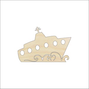 Boat - Laser Cut Out Unfinished Wood Craft Shape BOT4 Boat - Laser Cut Out Unfinished Wood Craft Shape BOT4