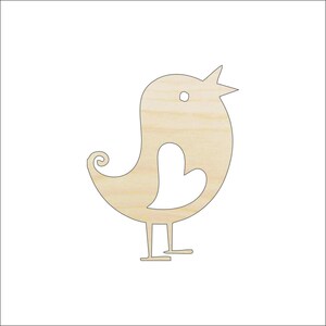 Bird - Laser Cut Out Unfinished Wood Craft Shape VAL4 Bird - Laser Cut Out Unfinished Wood Craft Shape VAL4