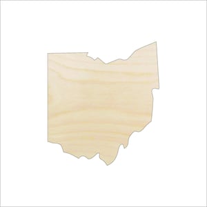 State Ohio - Laser Cut Out Unfinished Wood Craft Shape STAT83 State Ohio - Laser Cut Out Unfinished Wood Craft Shape STAT83