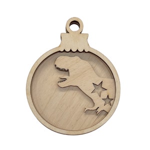 3D Ornament 3 Pieces Laser Cut Out Unfinished ORN109 3D Ornament 3 Pieces Laser Cut Out Unfinished ORN109