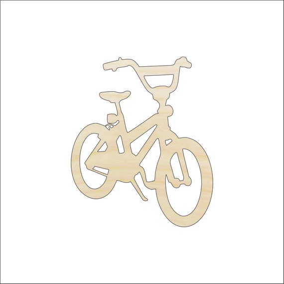 Bicycle - Laser Cut Out Unfinished Wood Craft Shape BIK16 Bicycle - Laser Cut Out Unfinished Wood Craft Shape BIK16