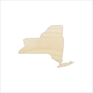 State New York - Laser Cut Out Unfinished Wood Craft Shape STAT80 State New York - Laser Cut Out Unfinished Wood Craft Shape STAT80