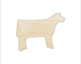 Cow - Laser Cut Out Unfinished Wood Shape Craft Supply COW32