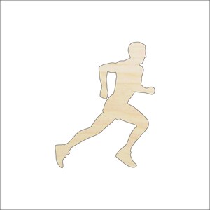 Sport Running - Laser Cut Out Unfinished Wood Craft Shape SPT161 Sport Running - Laser Cut Out Unfinished Wood Craft Shape SPT161