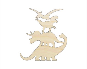 Dinosaur - Laser Cut Out Unfinished Wood Craft Shape DIN20 Dinosaur - Laser Cut Out Unfinished Wood Craft Shape DIN20