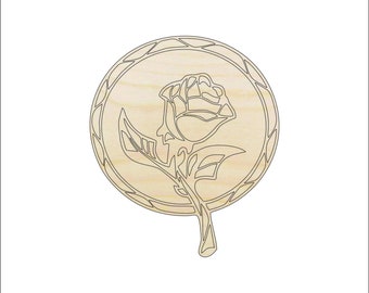 Design Flower - Laser Cut Out Unfinished Wood Craft Shape FLR4 Design Flower - Laser Cut Out Unfinished Wood Craft Shape FLR4