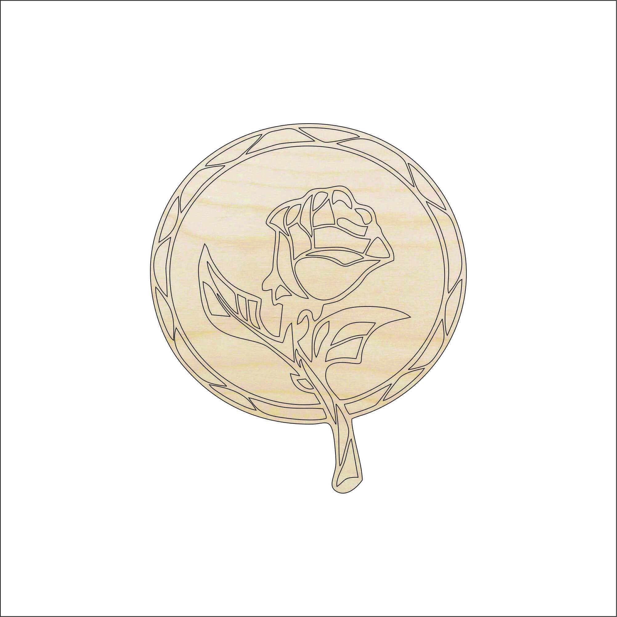 Design Flower - Laser Cut Out Unfinished Wood Craft Shape FLR4 Design Flower - Laser Cut Out Unfinished Wood Craft Shape FLR4
