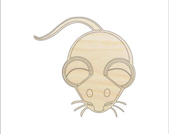 Mouse Rat - Laser Cut Out Unfinished Wood Craft Shape RDT7 Mouse Rat - Laser Cut Out Unfinished Wood Craft Shape RDT7