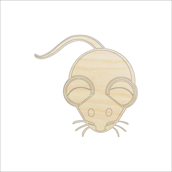 Mouse Rat - Laser Cut Out Unfinished Wood Craft Shape RDT7 Mouse Rat - Laser Cut Out Unfinished Wood Craft Shape RDT7