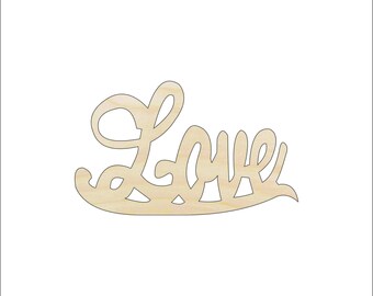 Word Love - Laser Cut Out Unfinished Wood Craft Shape VAL33 Word Love - Laser Cut Out Unfinished Wood Craft Shape VAL33