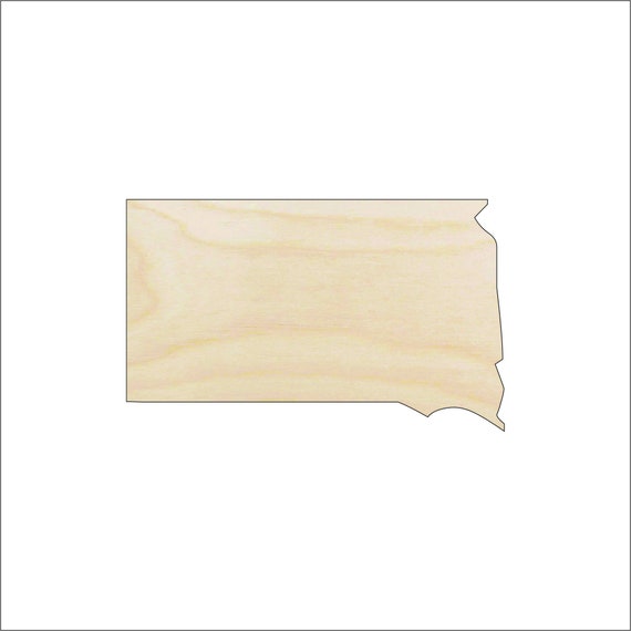 State South Dakota - Laser Cut Out Unfinished Wood Craft Shape STAT89 State South Dakota - Laser Cut Out Unfinished Wood Craft Shape STAT89