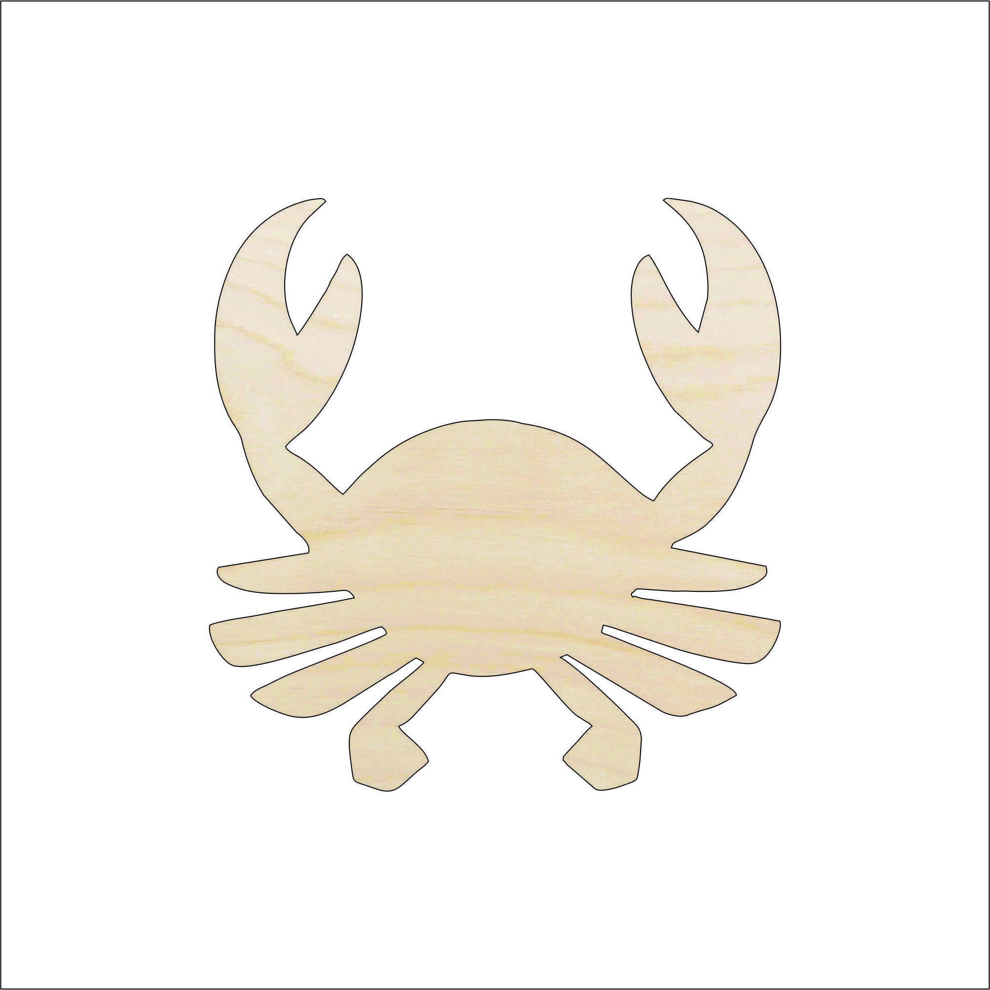 Crab - Laser Cut Out Unfinished Wood Craft Shape SEA4 Crab - Laser Cut Out Unfinished Wood Craft Shape SEA4