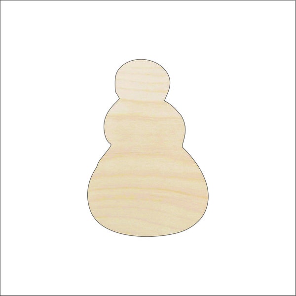 Snowman - Laser Cut Out Unfinished Wood Shape Craft Supply XMS107