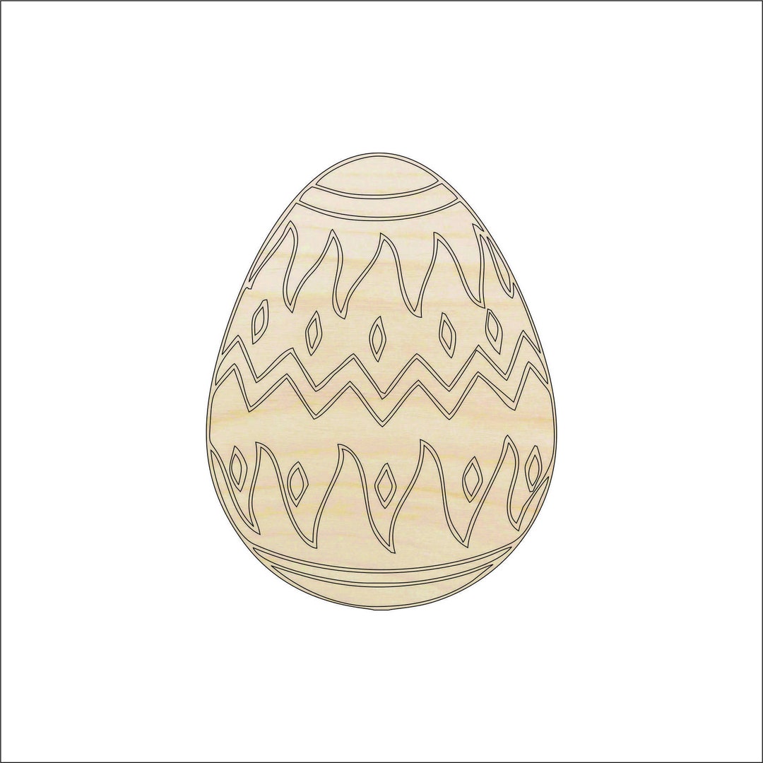 Easter Egg - Laser Cut Out Unfinished Wood Craft Shape ESR11 Easter Egg - Laser Cut Out Unfinished Wood Craft Shape ESR11