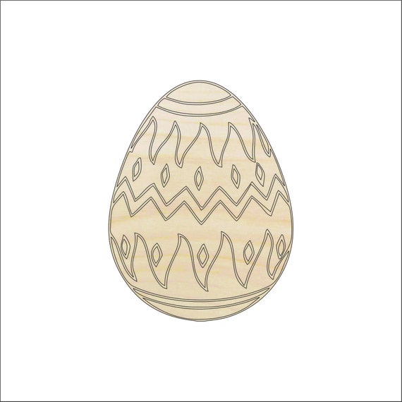 Easter Egg - Laser Cut Out Unfinished Wood Craft Shape ESR11 Easter Egg - Laser Cut Out Unfinished Wood Craft Shape ESR11