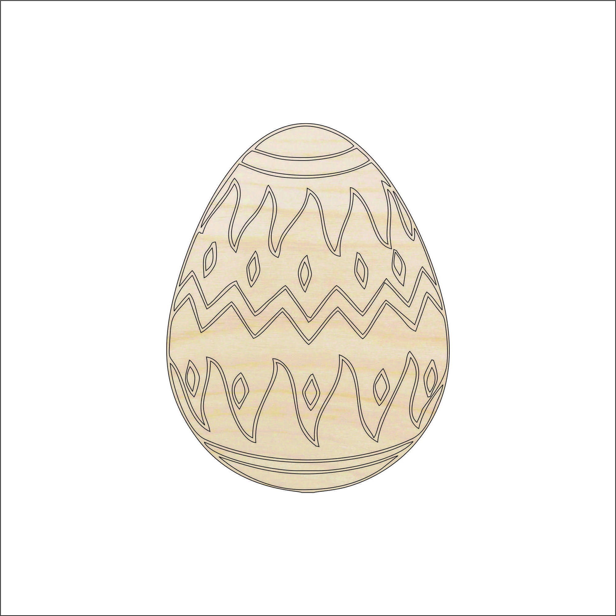 Easter Egg - Laser Cut Out Unfinished Wood Craft Shape ESR11 Easter Egg - Laser Cut Out Unfinished Wood Craft Shape ESR11