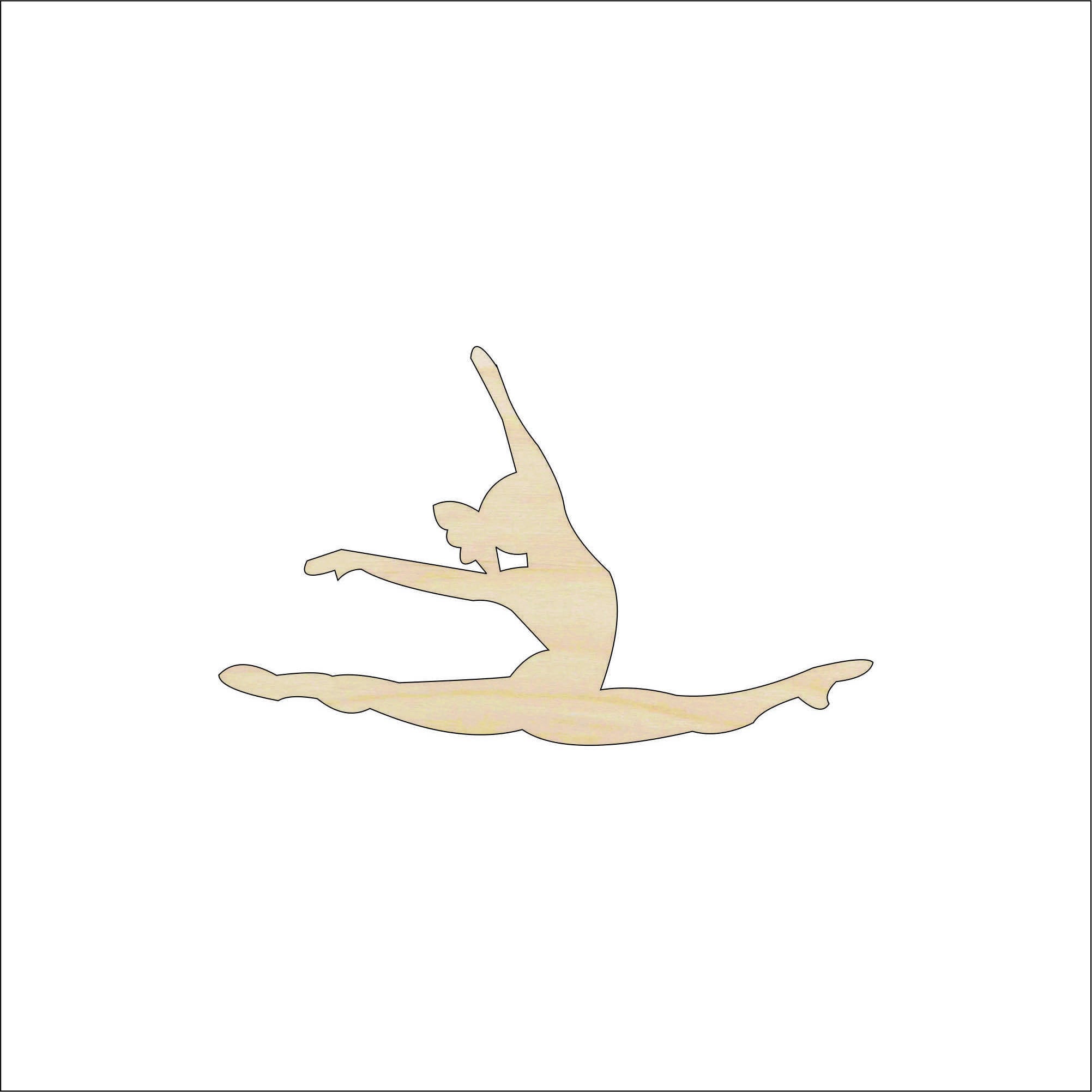 Dancer - Laser Cut Out Unfinished Wood Craft Shape SPT649 Dancer - Laser Cut Out Unfinished Wood Craft Shape SPT649