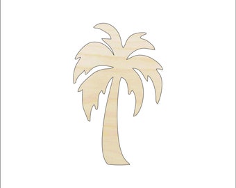 Tree Palm - Laser Cut Out Unfinished Wood Craft Shape TRE47 Tree Palm - Laser Cut Out Unfinished Wood Craft Shape TRE47