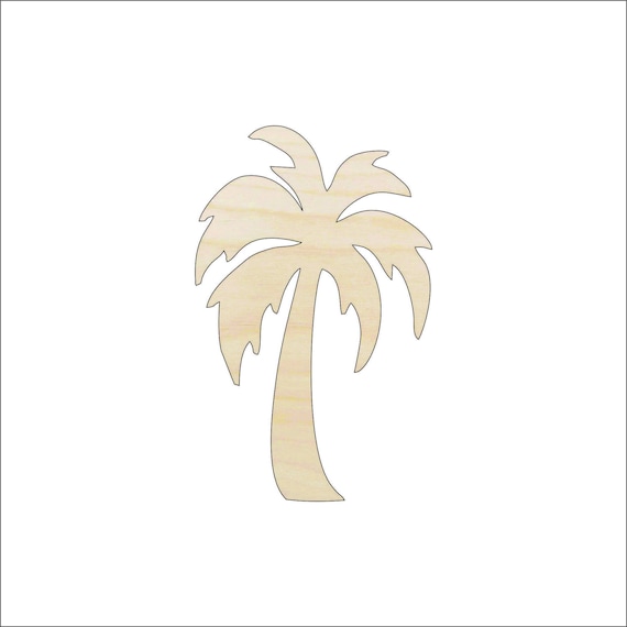 Tree Palm - Laser Cut Out Unfinished Wood Craft Shape TRE47 Tree Palm - Laser Cut Out Unfinished Wood Craft Shape TRE47
