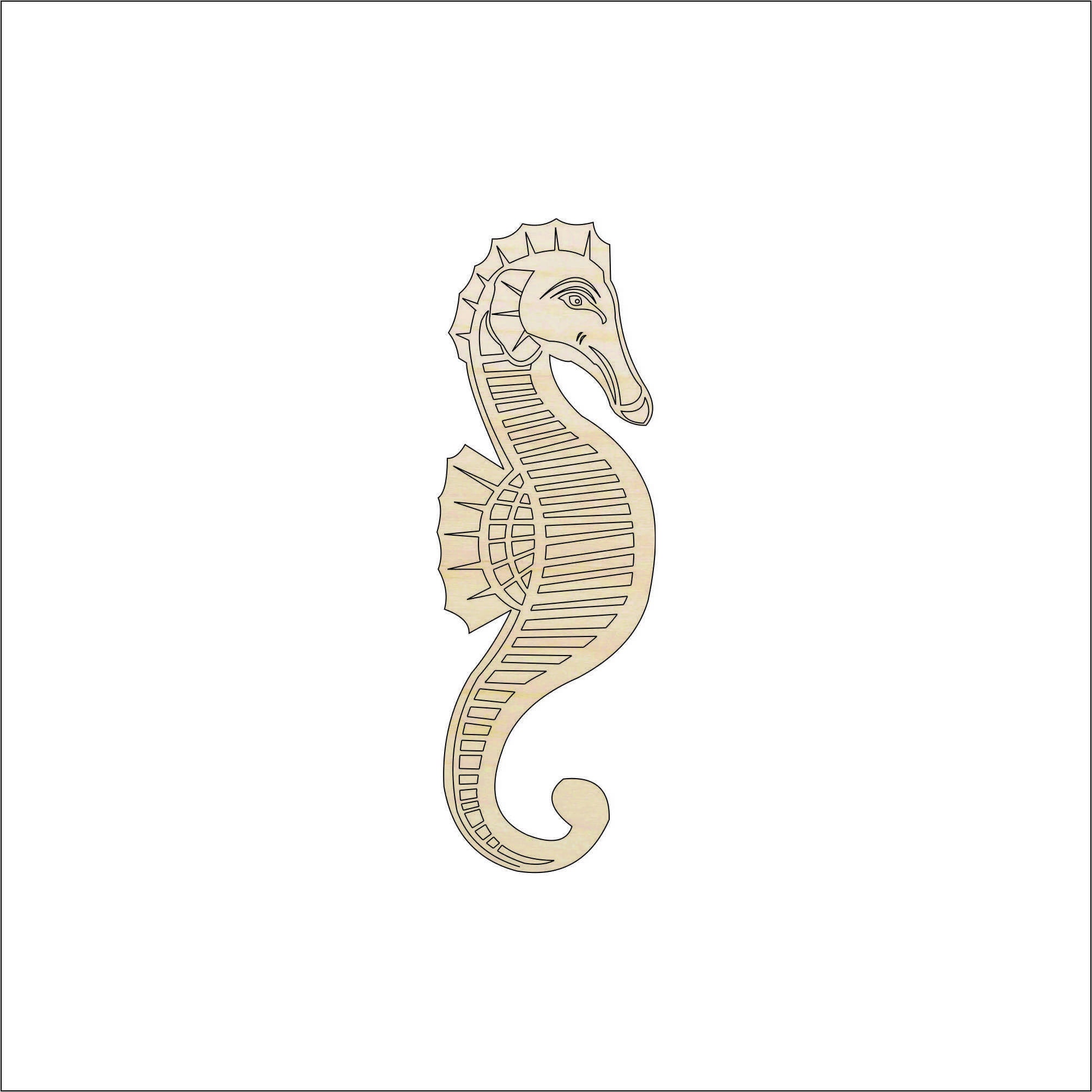Seahorse - Laser Cut Out Unfinished Wood Craft Shape SEA36 Seahorse - Laser Cut Out Unfinished Wood Craft Shape SEA36
