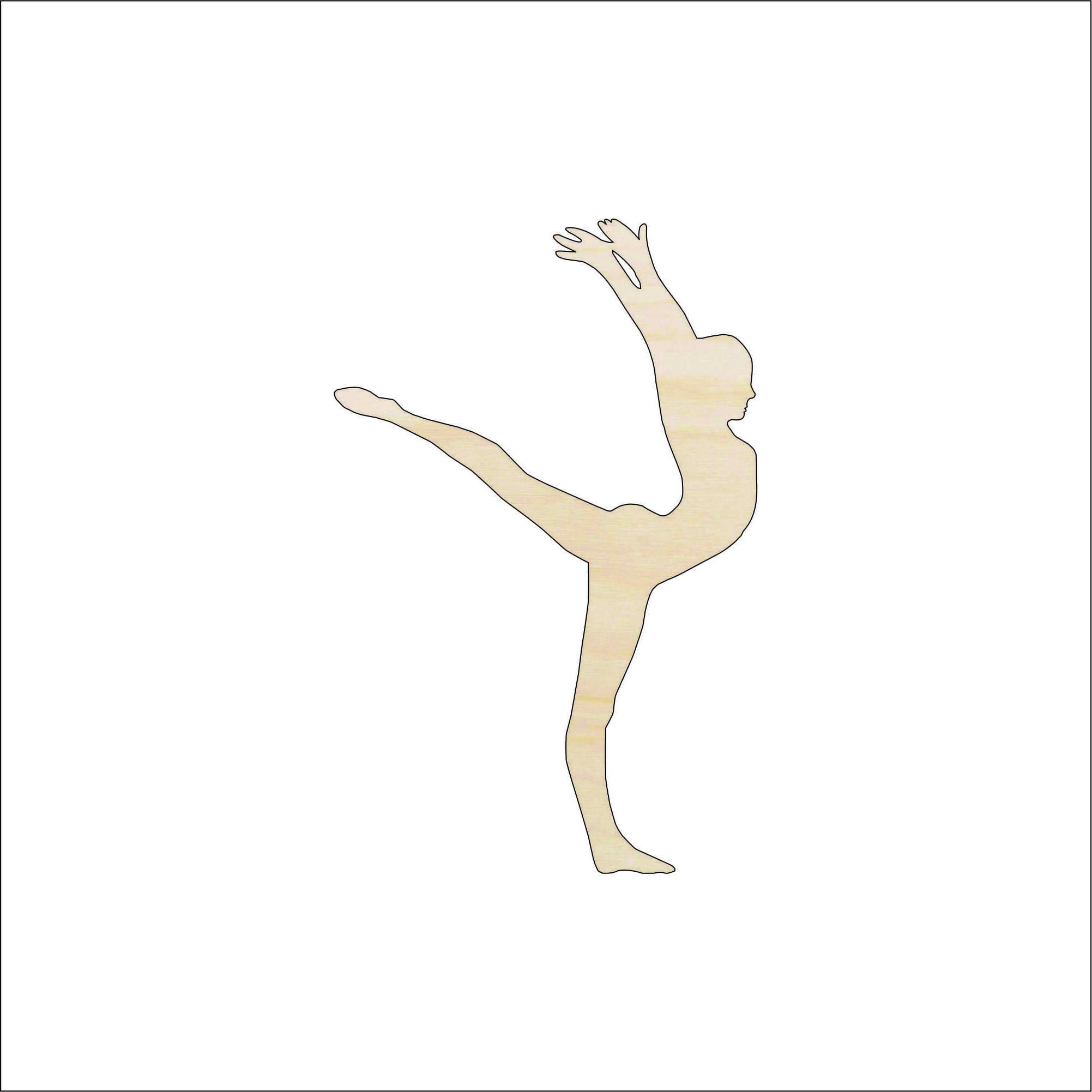 Sport Gymnastics - Laser Cut Out Unfinished Wood Craft Shape SPT127 Sport Gymnastics - Laser Cut Out Unfinished Wood Craft Shape SPT127