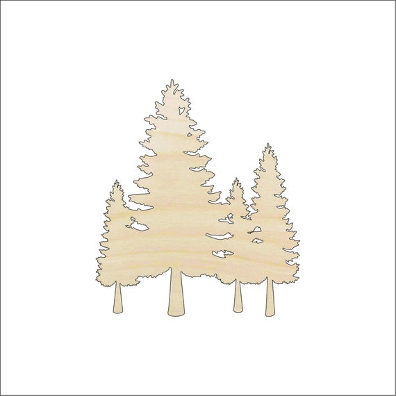 Tree - Laser Cut Out Unfinished Wood Craft Shape TRE63 Tree - Laser Cut Out Unfinished Wood Craft Shape TRE63
