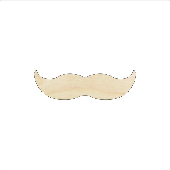 Mustache - Laser Cut Out Unfinished Wood Craft Shape PPL53 Mustache - Laser Cut Out Unfinished Wood Craft Shape PPL53