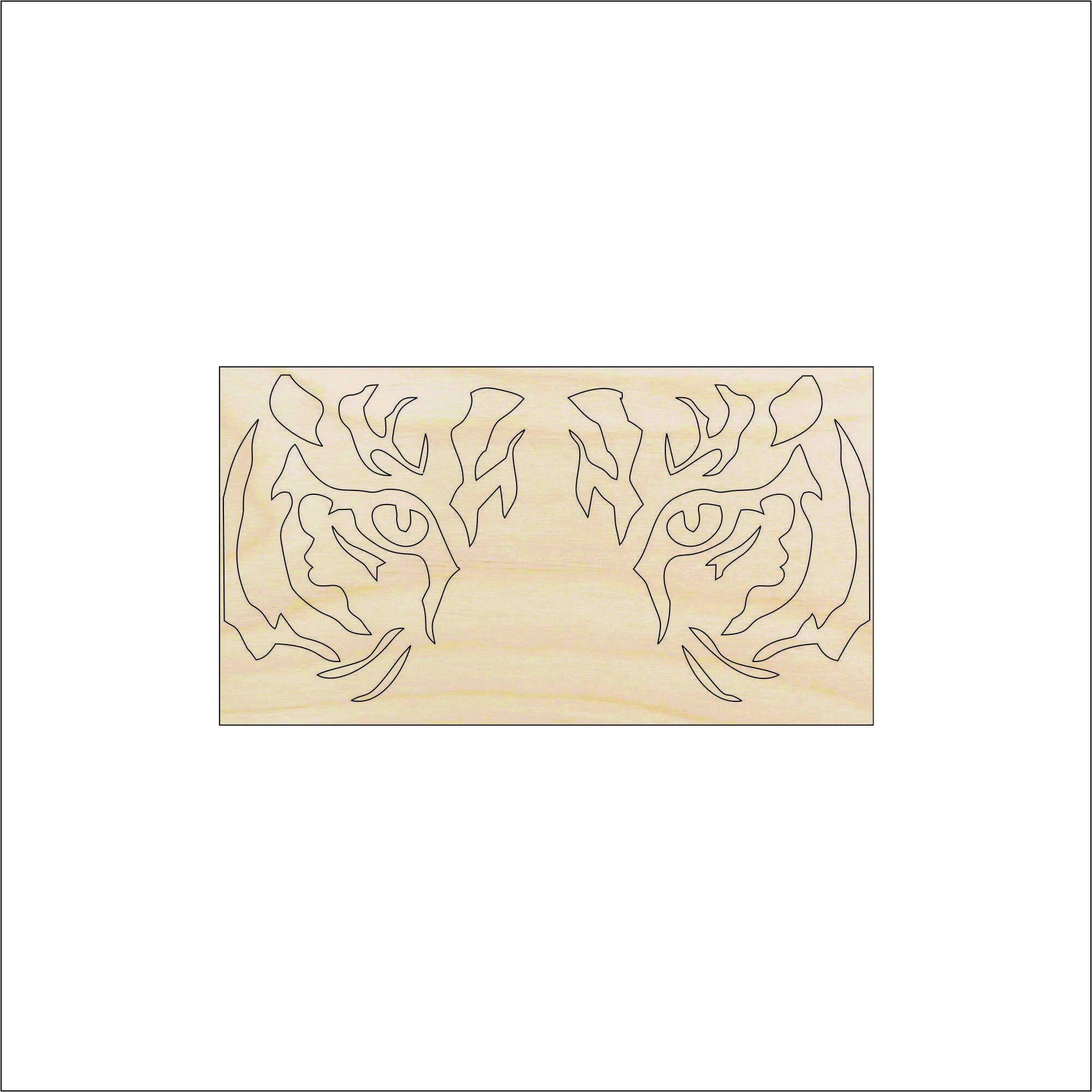 Cat Tiger - Laser Cut Out Unfinished Wood Craft Shape CAT14 Cat Tiger - Laser Cut Out Unfinished Wood Craft Shape CAT14