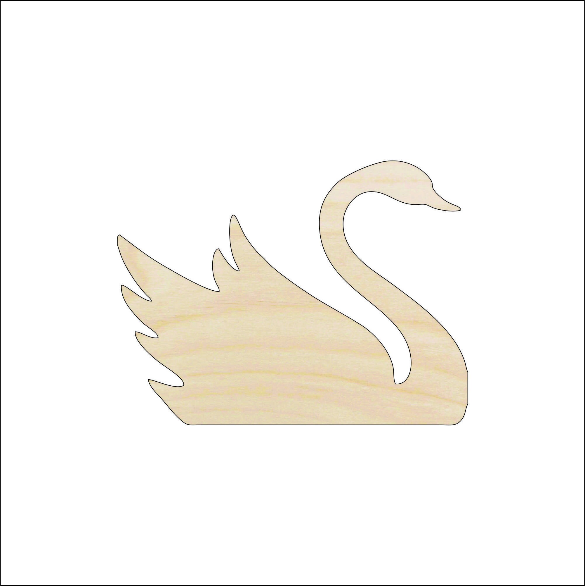 Bird Swan - Laser Cut Out Unfinished Wood Craft Shape BRD44 Bird Swan - Laser Cut Out Unfinished Wood Craft Shape BRD44