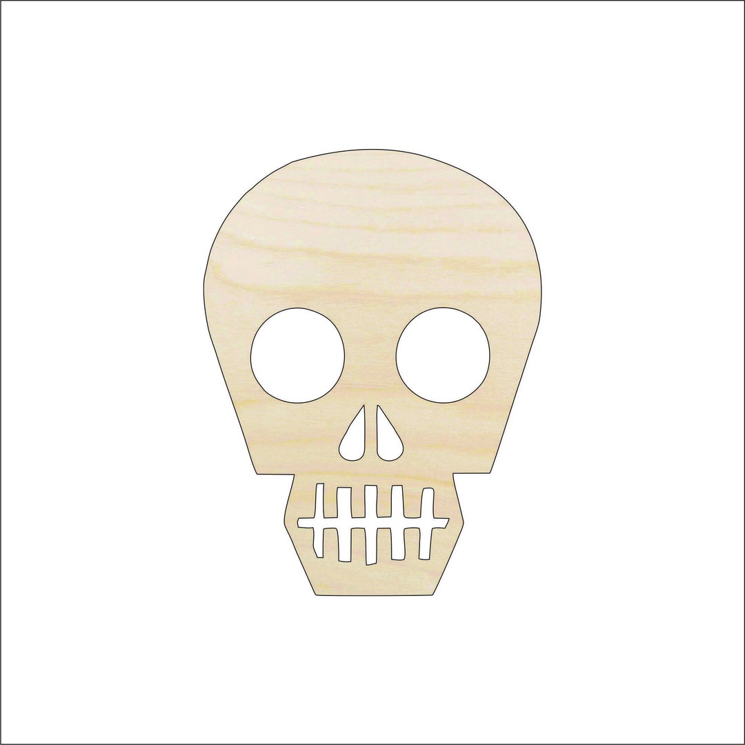 Skull - Laser Cut Out Unfinished Wood Craft Shape SKL21 Skull - Laser Cut Out Unfinished Wood Craft Shape SKL21