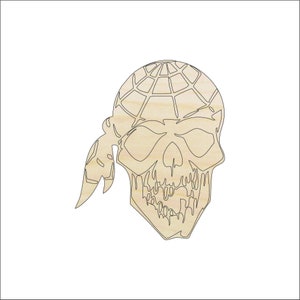 Skull - Laser Cut Out Unfinished Wood Craft Shape SKL14 Skull - Laser Cut Out Unfinished Wood Craft Shape SKL14