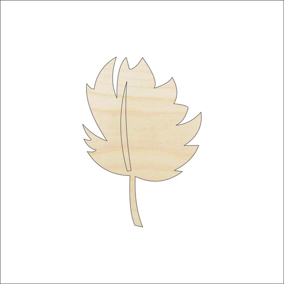 Leaf - Laser Cut Out Unfinished Wood Craft Shape LEF15 Leaf - Laser Cut Out Unfinished Wood Craft Shape LEF15