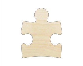 Toy Puzzle Piece - Laser Cut Out Unfinished Wood Craft Shape PZL6 Toy Puzzle Piece - Laser Cut Out Unfinished Wood Craft Shape PZL6