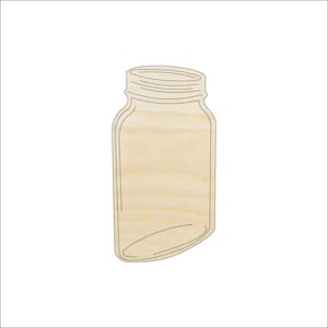 Container Jar - Laser Cut Out Unfinished Wood Craft Shape FOD204 Container Jar - Laser Cut Out Unfinished Wood Craft Shape FOD204